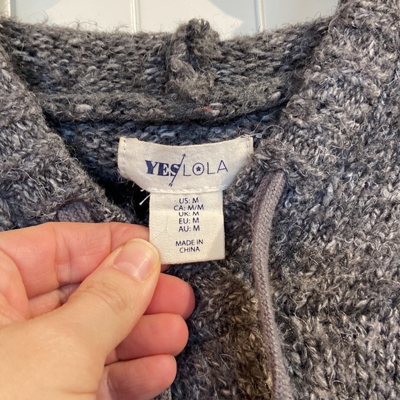 Wool blend hooded sweater dress/tunic M - Picture 3 of 5